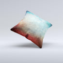 Faded Grunge Color Surface Extract ink-Fuzed Decorative Throw Pillow