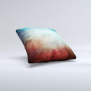 Faded Grunge Color Surface Extract ink-Fuzed Decorative Throw Pillow