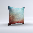 Faded Grunge Color Surface Extract ink-Fuzed Decorative Throw Pillow