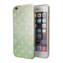 Faded Grunge Green White Polka Dot Pattern iPhone 6/6s or 6/6s Plus 2-Piece Hybrid INK-Fuzed Case