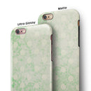 Faded Grunge Green White Polka Dot Pattern iPhone 6/6s or 6/6s Plus 2-Piece Hybrid INK-Fuzed Case