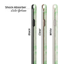 Faded Grunge Green White Polka Dot Pattern iPhone 6/6s or 6/6s Plus 2-Piece Hybrid INK-Fuzed Case