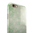 Faded Grunge Green White Polka Dot Pattern iPhone 6/6s or 6/6s Plus 2-Piece Hybrid INK-Fuzed Case