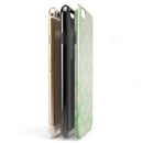 Faded Grunge Green White Polka Dot Pattern iPhone 6/6s or 6/6s Plus 2-Piece Hybrid INK-Fuzed Case