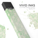 Faded Grunge Green White Polka Dot Pattern - Premium Decal Protective Skin-Wrap Sticker compatible with the Juul Labs vaping device