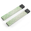 Faded Grunge Green White Polka Dot Pattern - Premium Decal Protective Skin-Wrap Sticker compatible with the Juul Labs vaping device