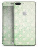 Faded Grunge Green White Polka Dot Pattern - Skin-kit for the iPhone 8 or 8 Plus