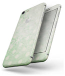 Faded Grunge Green White Polka Dot Pattern - Skin-kit for the iPhone 8 or 8 Plus