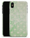 Faded Grunge Green White Polka Dot Pattern - iPhone X Clipit Case