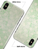 Faded Grunge Green White Polka Dot Pattern - iPhone X Clipit Case