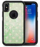 Faded Grunge Green White Polka Dot Pattern - iPhone X OtterBox Case & Skin Kits