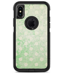 Faded Grunge Green White Polka Dot Pattern - iPhone X OtterBox Case & Skin Kits