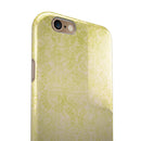 Faded Lime Damask Pattern iPhone 6/6s or 6/6s Plus 2-Piece Hybrid INK-Fuzed Case