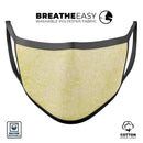 Faded Lime Damask Pattern - Made in USA Mouth Cover Unisex Anti-Dust Cotton Blend Reusable & Washable Face Mask with Adjustable Sizing for Adult or Child