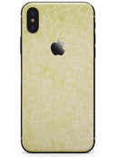 Faded Lime Damask Pattern - iPhone X Skin-Kit