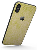 Faded Lime Damask Pattern - iPhone X Skin-Kit