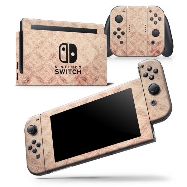 Faded Maroon Overlapping Circles - Skin Wrap Decal for Nintendo Switch Lite Console & Dock - 3DS XL - 2DS - Pro - DSi - Wii - Joy-Con Gaming Controller