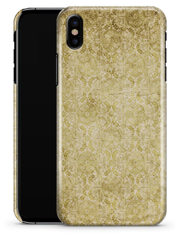 Faded Mustard Floral Damask Pattern - iPhone X Clipit Case
