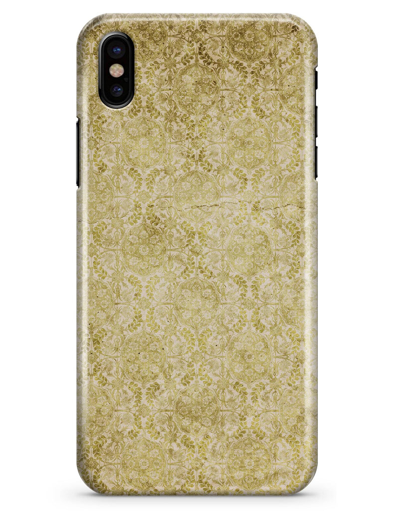 Faded Mustard Floral Damask Pattern - iPhone X Clipit Case