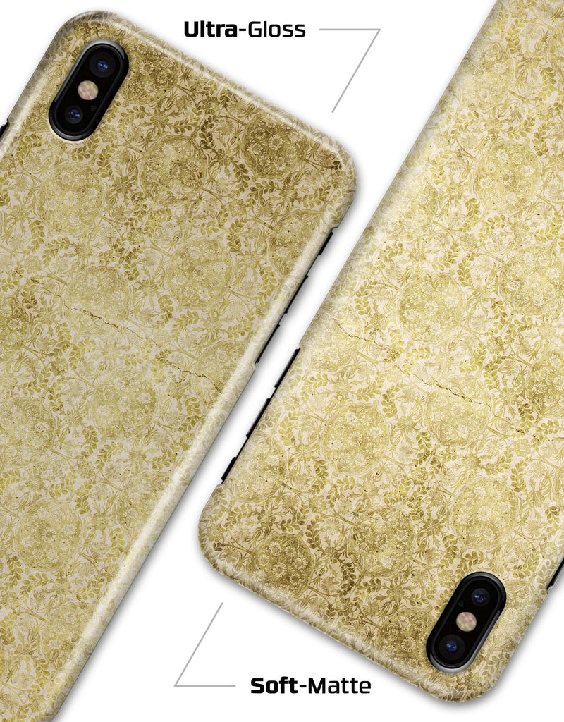 Faded Mustard Floral Damask Pattern - iPhone X Clipit Case