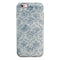 Faded Navy Floral Damask Pattern iPhone 6/6s or 6/6s Plus 2-Piece Hybrid INK-Fuzed Case