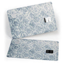 Faded Navy Floral Damask Pattern - Premium Protective Decal Skin-Kit for the Apple Credit Card