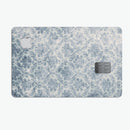 Faded Navy Floral Damask Pattern - Premium Protective Decal Skin-Kit for the Apple Credit Card