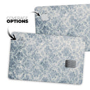 Faded Navy Floral Damask Pattern - Premium Protective Decal Skin-Kit for the Apple Credit Card