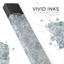 Faded Navy Floral Damask Pattern - Premium Decal Protective Skin-Wrap Sticker compatible with the Juul Labs vaping device