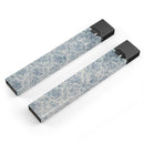 Faded Navy Floral Damask Pattern - Premium Decal Protective Skin-Wrap Sticker compatible with the Juul Labs vaping device