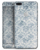 Faded Navy Floral Damask Pattern - Skin-kit for the iPhone 8 or 8 Plus