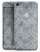 Faded Navy Floral Damask Pattern - Skin-kit for the iPhone 8 or 8 Plus