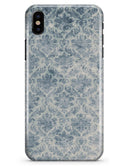 Faded Navy Floral Damask Pattern - iPhone X Clipit Case