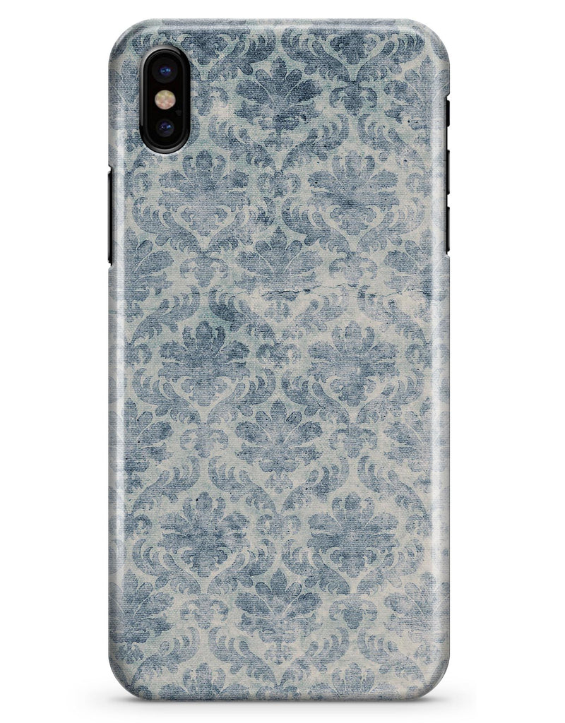 Faded Navy Floral Damask Pattern - iPhone X Clipit Case