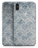 Faded Navy Floral Damask Pattern - iPhone X Skin-Kit