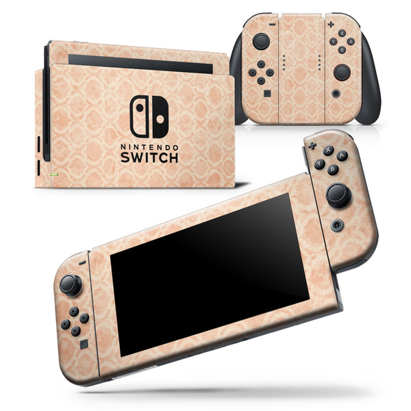 Faded Orange Oval Pattern - Skin Wrap Decal for Nintendo Switch Lite Console & Dock - 3DS XL - 2DS - Pro - DSi - Wii - Joy-Con Gaming Controller