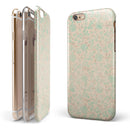 Faded Pale Teal Floral Sequence  iPhone 6/6s or 6/6s Plus 2-Piece Hybrid INK-Fuzed Case