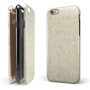 Faded Pale Teal Floral Sequence  iPhone 6/6s or 6/6s Plus 2-Piece Hybrid INK-Fuzed Case