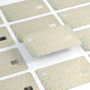 Faded Pale Teal Floral Sequence  - Premium Protective Decal Skin-Kit for the Apple Credit Card