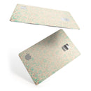 Faded Pale Teal Floral Sequence  - Premium Protective Decal Skin-Kit for the Apple Credit Card