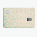 Faded Pale Teal Floral Sequence  - Premium Protective Decal Skin-Kit for the Apple Credit Card