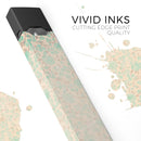 Faded Pale Teal Floral Sequence  - Premium Decal Protective Skin-Wrap Sticker compatible with the Juul Labs vaping device