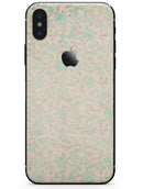 Faded Pale Teal Floral Sequence  - iPhone X Skin-Kit