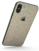 Faded Pale Teal Floral Sequence  - iPhone X Skin-Kit