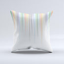 Faded Pastel Color-Stripes ink-Fuzed Decorative Throw Pillow
