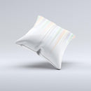 Faded Pastel Color-Stripes ink-Fuzed Decorative Throw Pillow
