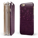 Faded Pink Petals Over Burgundy Script  iPhone 6/6s or 6/6s Plus 2-Piece Hybrid INK-Fuzed Case