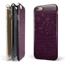 Faded Pink Petals Over Burgundy Script  iPhone 6/6s or 6/6s Plus 2-Piece Hybrid INK-Fuzed Case