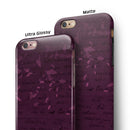 Faded Pink Petals Over Burgundy Script  iPhone 6/6s or 6/6s Plus 2-Piece Hybrid INK-Fuzed Case