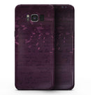 Faded Pink Petals Over Burgundy Script  - Samsung Galaxy S8 Full-Body Skin Kit